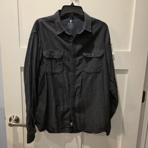 Kuhl Button Up Shirt Mens XL Long Sleeve Hiking Outdoor Descendr Flannel Gray